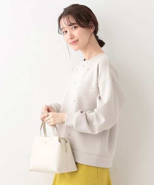 SHOO・LA・RUE / シューラルー カットソー | 【S-LL】もちさら ビジュー付きトップス | 詳細6