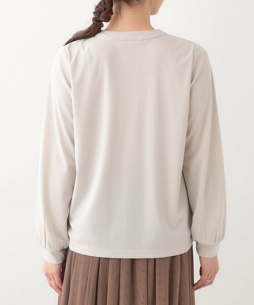 SHOO・LA・RUE / シューラルー カットソー | 【洗える/S-LL/洗濯後しわになりにくい】ブラウス見えボウタイ風トップス | 詳細15