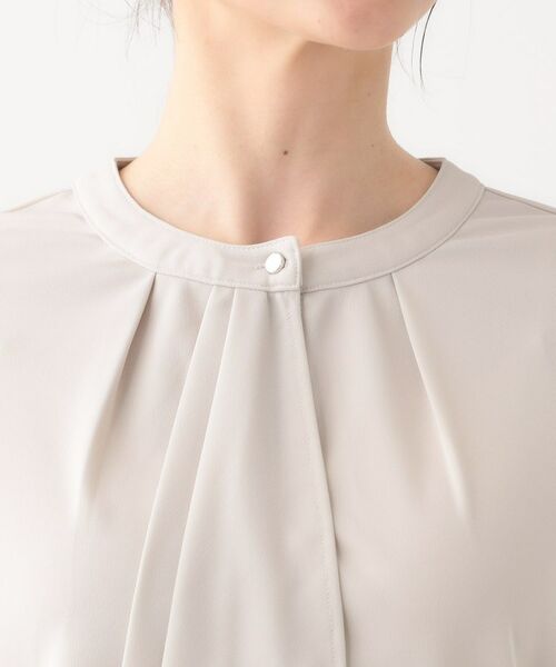 SHOO・LA・RUE / シューラルー カットソー | 【洗える/S-LL/洗濯後しわになりにくい】ブラウス見えボウタイ風トップス | 詳細16