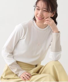 SHOO・LA・RUE / シューラルー カットソー | 【S-LL】テレコ袖配色切り替えトップス