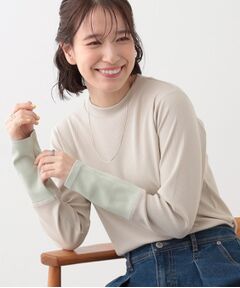 SHOO・LA・RUE / シューラルー カットソー | 【S-LL】テレコ袖配色切り替えトップス