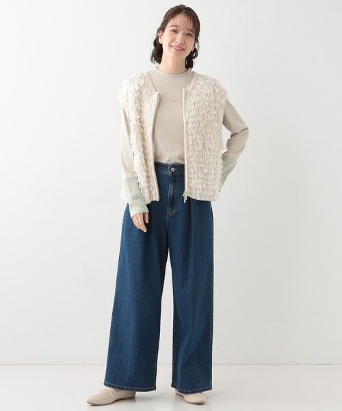 SHOO・LA・RUE / シューラルー カットソー | 【S-LL】テレコ袖配色切り替えトップス | 詳細11