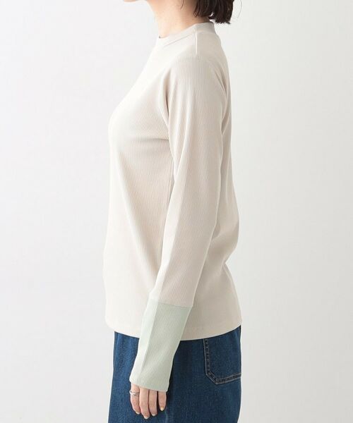 SHOO・LA・RUE / シューラルー カットソー | 【S-LL】テレコ袖配色切り替えトップス | 詳細14