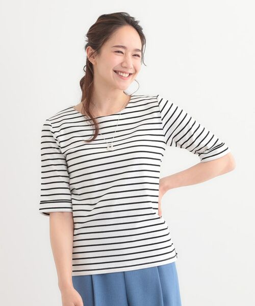 SHOO・LA・RUE / シューラルー カットソー | 【S-LL】1枚でもインナーでも テレコ5分袖トップス | 詳細13