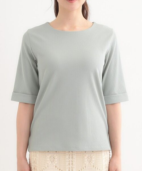 SHOO・LA・RUE / シューラルー カットソー | 【S-LL】1枚でもインナーでも テレコ5分袖トップス | 詳細17