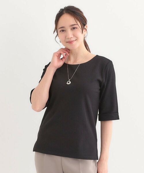 SHOO・LA・RUE / シューラルー カットソー | 【S-LL】1枚でもインナーでも テレコ5分袖トップス | 詳細5