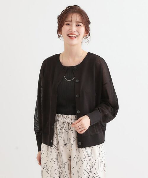 SHOO・LA・RUE / シューラルー カーディガン・ボレロ | 【洗える/前後2WAY】 着こなしいろいろ 上品なシアーカーディガン | 詳細1