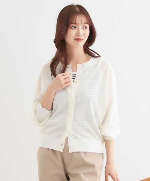 SHOO・LA・RUE / シューラルー カーディガン・ボレロ | 【洗える/前後2WAY】 着こなしいろいろ 上品なシアーカーディガン | 詳細15