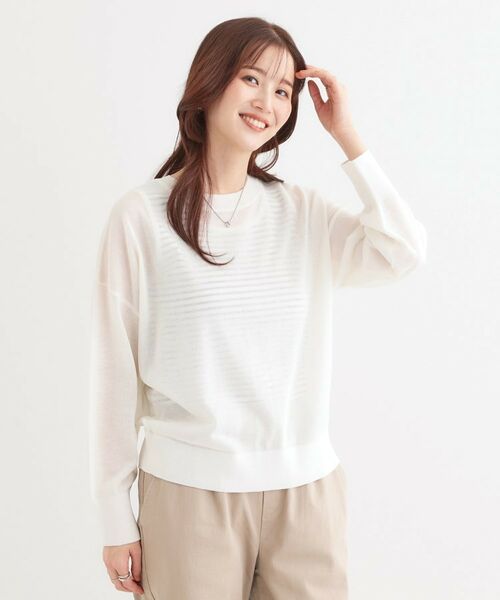 SHOO・LA・RUE / シューラルー カーディガン・ボレロ | 【洗える/前後2WAY】 着こなしいろいろ 上品なシアーカーディガン | 詳細17