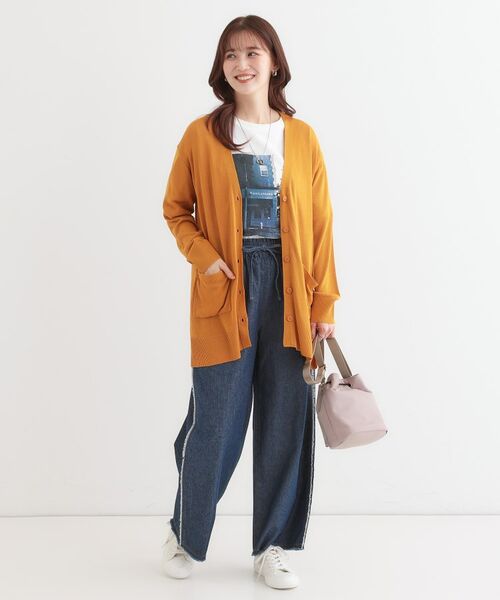 SHOO・LA・RUE / シューラルー カーディガン・ボレロ | 【洗える/UV】さらっと羽織れる ミドル丈Vネックカーディガン | 詳細14
