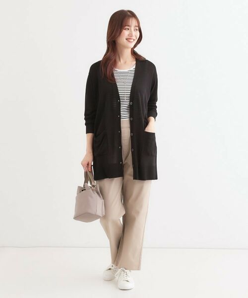 SHOO・LA・RUE / シューラルー カーディガン・ボレロ | 【洗える/UV】さらっと羽織れる ミドル丈Vネックカーディガン | 詳細3