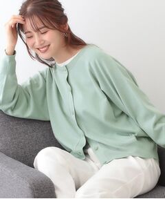 SHOO・LA・RUE / シューラルー カーディガン・ボレロ | 【洗える/S-LL/前後2WAY】クルーネックニットカーディガン