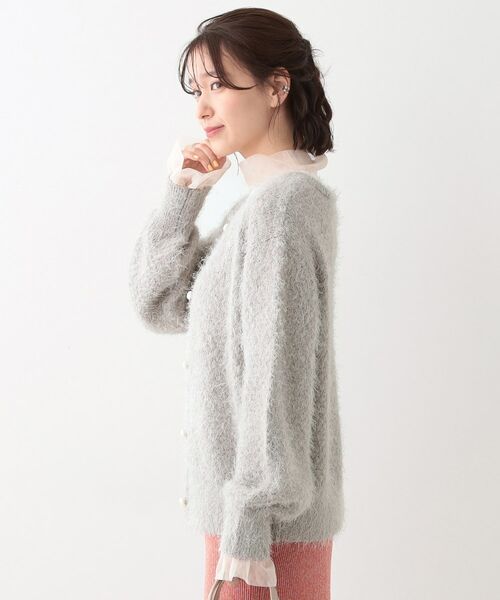 SHOO・LA・RUE / シューラルー カーディガン・ボレロ | 【S-LL】ラメフェザー柄編みカーディガン | 詳細10