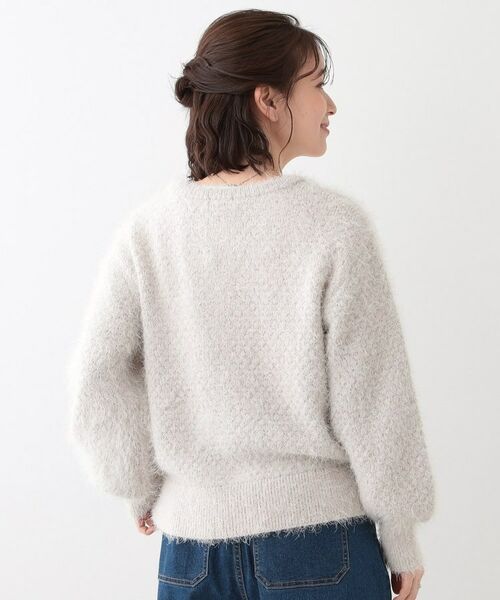 SHOO・LA・RUE / シューラルー カーディガン・ボレロ | 【S-LL】ラメフェザー柄編みカーディガン | 詳細2