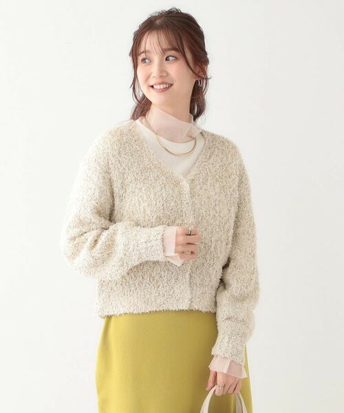 SHOO・LA・RUE / シューラルー カーディガン・ボレロ | 【S-LL】ふわふわ軽やかラメニットカーディガン | 詳細6