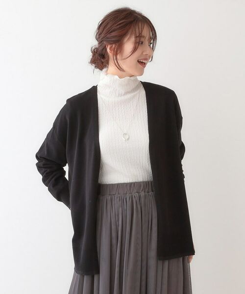 SHOO・LA・RUE / シューラルー カーディガン・ボレロ | 【S-LL】リブのラメが華やかな トッパー ニットカーディガン | 詳細1