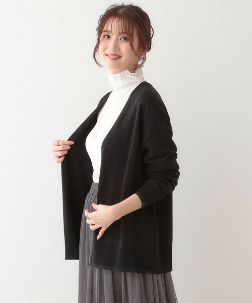 SHOO・LA・RUE / シューラルー カーディガン・ボレロ | 【S-LL】リブのラメが華やかな トッパー ニットカーディガン | 詳細2