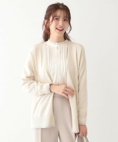 SHOO・LA・RUE / シューラルー カーディガン・ボレロ | 【S-LL】リブのラメが華やかな トッパー ニットカーディガン | 詳細5