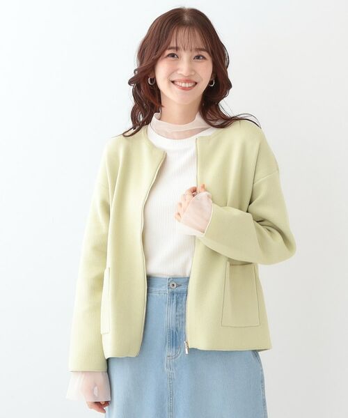 SHOO・LA・RUE / シューラルー カーディガン・ボレロ | 【S-LL】ジャガードZIPニットカーディガン | 詳細5