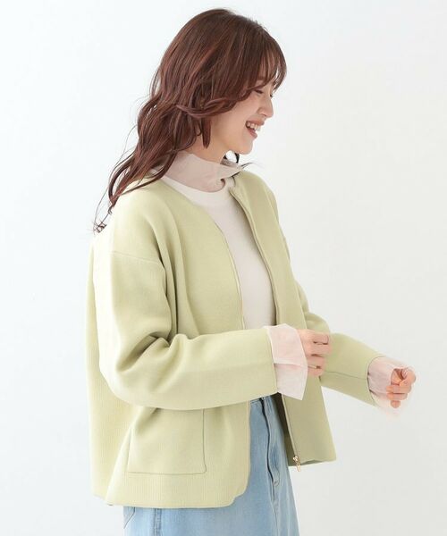 SHOO・LA・RUE / シューラルー カーディガン・ボレロ | 【S-LL】ジャガードZIPニットカーディガン | 詳細6