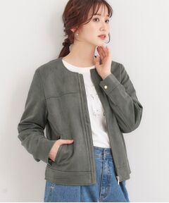 SHOO・LA・RUE / シューラルー レザーブルゾン・ジャケット | 【S-LL】大人上品な やわらかスエード調ブルゾン