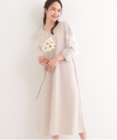 SHOO・LA・RUE / シューラルー ロング・マキシ丈ワンピース | 1枚で上品に決まる お袖レース切り替え7分袖ワンピース