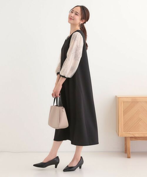 SHOO・LA・RUE / シューラルー ロング・マキシ丈ワンピース | 1枚で上品に決まる お袖レース切り替え7分袖ワンピース | 詳細6