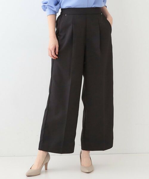 SHOO・LA・RUE / シューラルー パンツ | 【洗える/UV/吸水速乾/アンチピリング/S-LL】 タックワイドパンツ | 詳細1