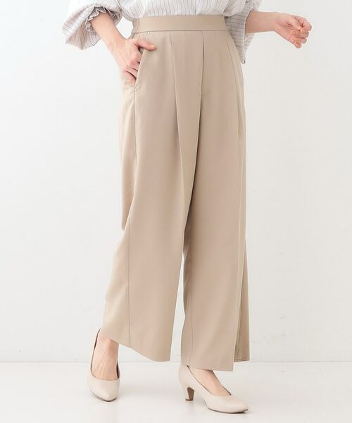 SHOO・LA・RUE / シューラルー パンツ | 【洗える/UV/吸水速乾/アンチピリング/S-LL】 タックワイドパンツ | 詳細6