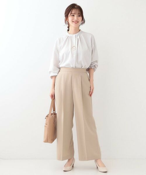 SHOO・LA・RUE / シューラルー パンツ | 【洗える/UV/吸水速乾/アンチピリング/S-LL】 タックワイドパンツ | 詳細7