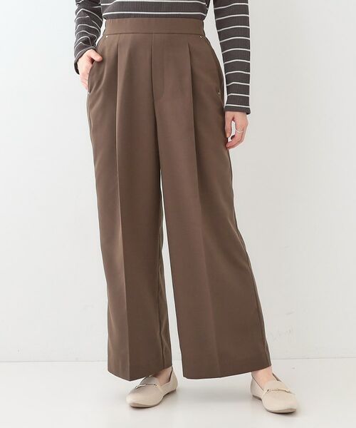 SHOO・LA・RUE / シューラルー パンツ | 【洗える/UV/吸水速乾/アンチピリング/S-LL】 タックワイドパンツ | 詳細9