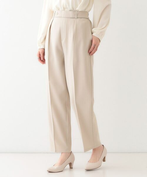 SHOO・LA・RUE / シューラルー パンツ | 【S-LL】オフィスシーンでも活躍 タックテーパードパンツ | 詳細10