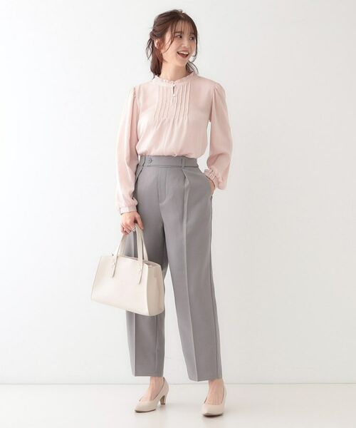 SHOO・LA・RUE / シューラルー パンツ | 【S-LL】オフィスシーンでも活躍 タックテーパードパンツ | 詳細3