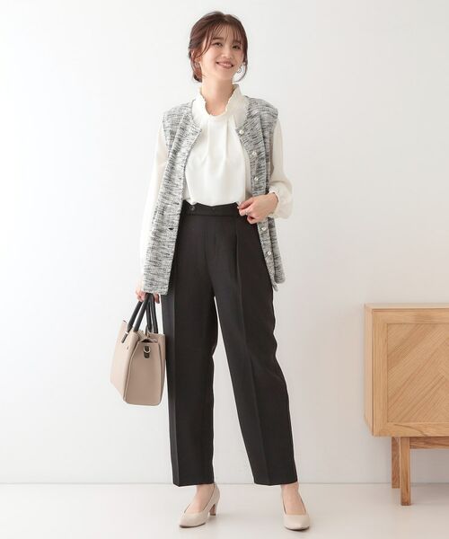 SHOO・LA・RUE / シューラルー パンツ | 【S-LL】オフィスシーンでも活躍 タックテーパードパンツ | 詳細7