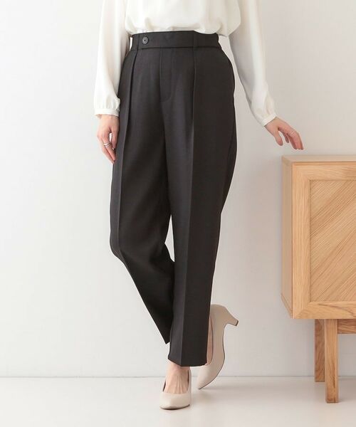 SHOO・LA・RUE/シューラルー 【S-LL】タックテーパードパンツ ブラック(019) 03(L) SHOO・LA・RUE/シューラルー 【S-LL】タックテーパードパンツ ブラック(019) 03(L)