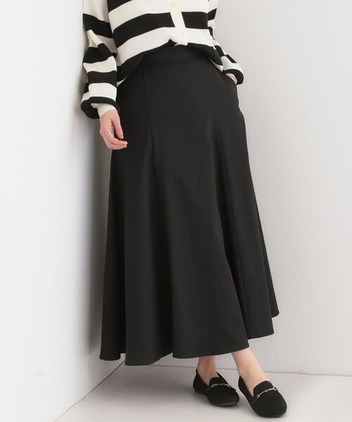 SHOO・LA・RUE/シューラルー ZIP使いフレアスカート ブラック(019) 04(LL) SHOO・LA・RUE/シューラルー ZIP使いフレアスカート ブラック(019) 04(LL)