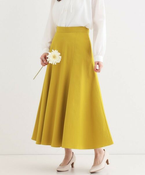 SHOO・LA・RUE/シューラルー ZIP使いフレアスカート イエロー(032) 02(M) SHOO・LA・RUE/シューラルー ZIP使いフレアスカート イエロー(032) 02(M)