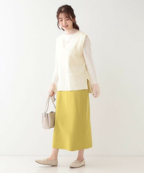 SHOO・LA・RUE / シューラルー スカート | 【洗える/セットアップ可】前後2WAYスポンディッシュ ナロースカート | 詳細15