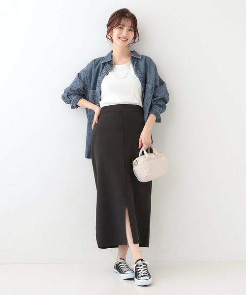SHOO・LA・RUE / シューラルー スカート | 【洗える/セットアップ可】前後2WAYスポンディッシュ ナロースカート | 詳細7