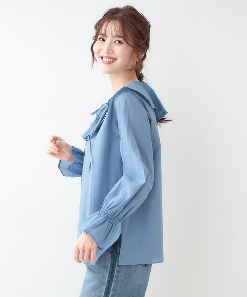 SHOO・LA・RUE / シューラルー シャツ・ブラウス | 【洗える/S-LL】甘すぎない大人のフリルブラウス | 詳細10