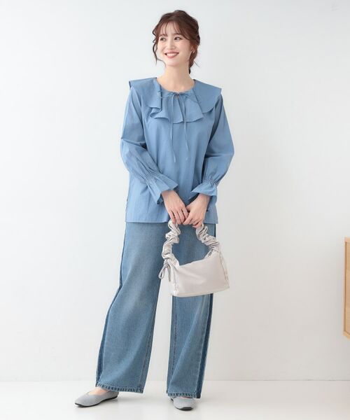 SHOO・LA・RUE / シューラルー シャツ・ブラウス | 【洗える/S-LL】甘すぎない大人のフリルブラウス | 詳細11