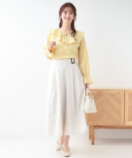 SHOO・LA・RUE / シューラルー シャツ・ブラウス | 【洗える/S-LL】甘すぎない大人のフリルブラウス | 詳細3