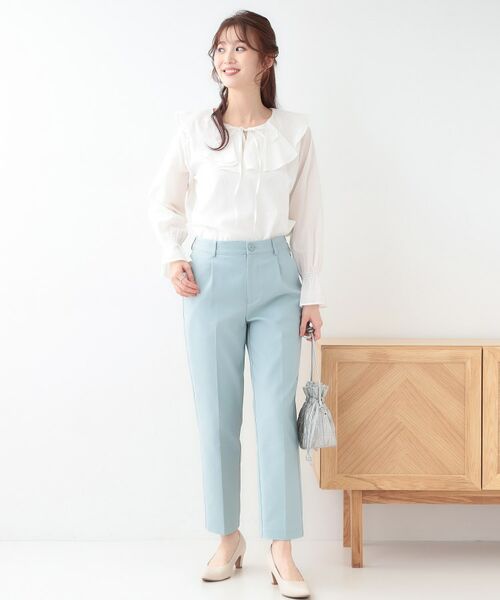 SHOO・LA・RUE / シューラルー シャツ・ブラウス | 【洗える/S-LL】甘すぎない大人のフリルブラウス | 詳細7