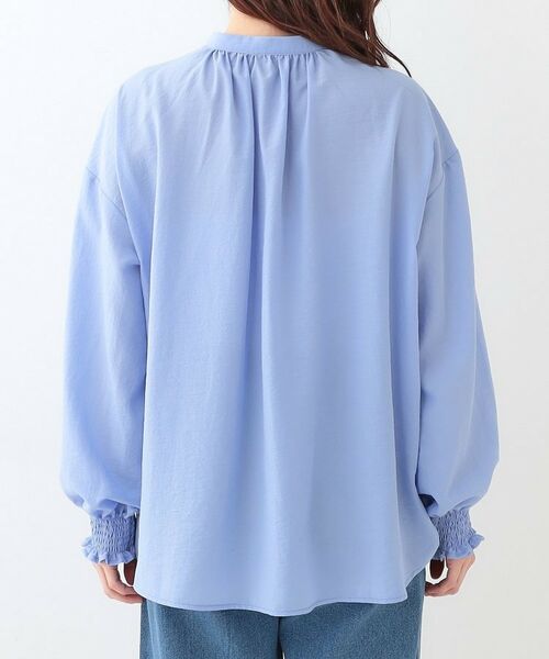 SHOO・LA・RUE / シューラルー シャツ・ブラウス | 【洗える/UV/吸水速乾/アンチピリング/S-LL】バンドカラーギャザーシャツ | 詳細19