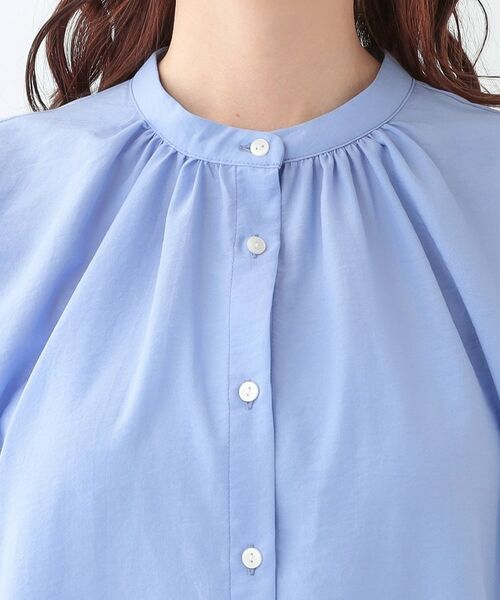 SHOO・LA・RUE / シューラルー シャツ・ブラウス | 【洗える/UV/吸水速乾/アンチピリング/S-LL】バンドカラーギャザーシャツ | 詳細20