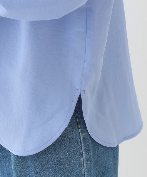 SHOO・LA・RUE / シューラルー シャツ・ブラウス | 【洗える/UV/吸水速乾/アンチピリング/S-LL】バンドカラーギャザーシャツ | 詳細22