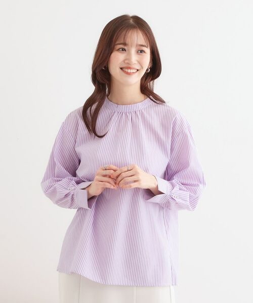 SHOO・LA・RUE / シューラルー シャツ・ブラウス | 【洗える】洗濯後しわになにりくい お袖タックブラウス | 詳細13