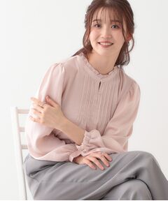 SHOO・LA・RUE / シューラルー シャツ・ブラウス | 【S-LL/前後2WAY】ピンタックブラウス