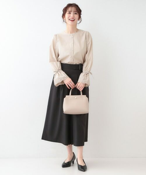 SHOO・LA・RUE / シューラルー シャツ・ブラウス | 【S-LL/前後2WAY/洗濯後しわになりにくい】お袖刺繍レースブラウス | 詳細12