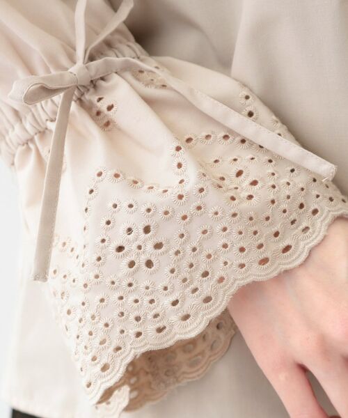 SHOO・LA・RUE / シューラルー シャツ・ブラウス | 【S-LL/前後2WAY/洗濯後しわになりにくい】お袖刺繍レースブラウス | 詳細14